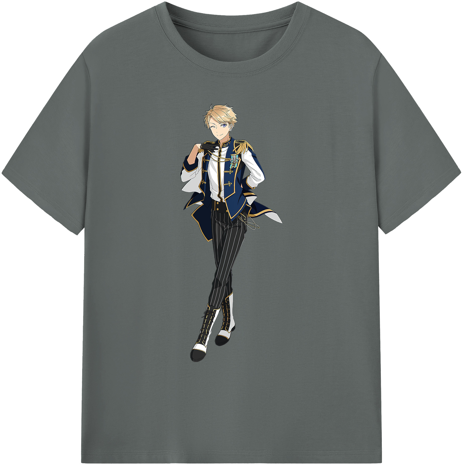 （画像用） あんさんぶるスターズ! Ensemble Stars 綿100％ メンズ半袖Tシャツ｜肌触りやわらか＆通気性